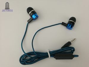 Commun pas cher serpentine armure tresse câble casque écouteurs casque oreillette ventes directes par les fabricants bleu vert cp-13 500 pièces