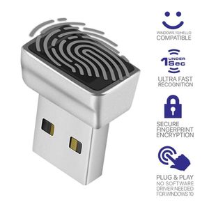 Lecteur d'empreintes digitales USB Windows 10 Hello, scanner biométrique pour connexion/connexion sans mot de passe, verrouillage/déverrouillage d'ordinateurs portables