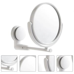 Miroirs compacts Miroir de maquillage à ventouse créative sans poinçon Angle réglable pliable Style simple miroir cosmétique mural pour salle de bain 231102