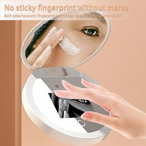 Compact Mirrors UV Camera Visualize Sunscreen Makeup Mirror With Lights For Sunscreen Handheld LED Light Cosmetic Make Up Mirror F2U4 231109