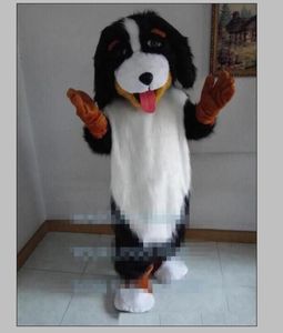 Costume de mascotte de chien de montagne bernois d'Halloween Chien de berger de bande dessinée Anime personnage de thème Carnaval de Noël Fête Déguisement Tenue adulte