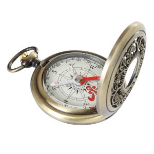 Compasse vintage Bronze Pocket Compass rétro Randonnée extérieure Navigation Compass Kid Gift Retro Pocket Watch Outdoor Outdoor Tool