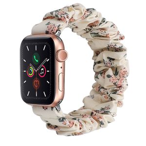 Compatible avec les bracelets Apple Watch Scrunchies 40 mm 44 mm en tissu doux à motif imprimé pour bracelet Iwatch Scrunchy Bands Series SE/6/5/4/3.
