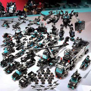 Compatível com porta-aviões de tanque seri militar LEGO Modelo Puzzle Montagem infantil e bloco de construção de pequenas partículas t154D