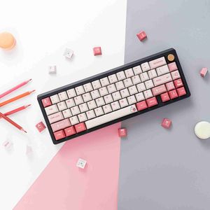 Kit completo de teclado mecánico y teclas con hermosos diseños de 136 teclas Temas de conejo rosa y sublimación PBT OEM 68/98 HKD230808