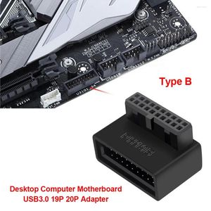 Câbles d'ordinateur 1/2/3/5PCS USB 3.0 19P 20P 90 degrés Adaptateur d'en-tête de carte mère Convertisseur enfichable PC de bureau Connecteurs de connecteur de carte mère