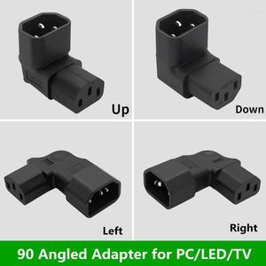 Câbles d'ordinateur 10A 3Pin connecteur IEC vers le bas 90 coudé 320 C14 mâle à C13 femelle adaptateur secteur prise secteur pour LCD LED montage mural TV