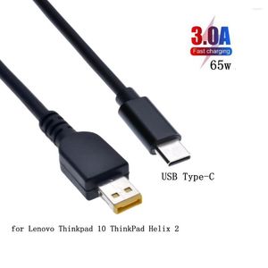 Câbles d'ordinateur 12V 3A 3.1 Câble USB Type C PD 65W Charge rapide et données avec mark pour Lenovo Thinkpad 10 Helix 2