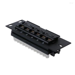 Computerkabel, 6 Ports, CAT5, CAT5E, Patchpanel, RJ45, Netzwerk, Wandmontage, Rack-Halterung