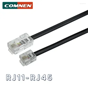 Câbles d'ordinateur COMNEN RJ11 à RJ45 Adaptateur Câble de données Téléphone Mâle Cordon modulaire Combiné Extension vocale