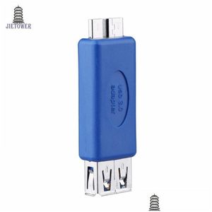 Connecteurs de câbles d'ordinateur 300pcs / lot standard haute vitesse USB 3.0 type A femelle à micro B mâle connecteur adaptateur convertisseur Note3 OTG DHPBD