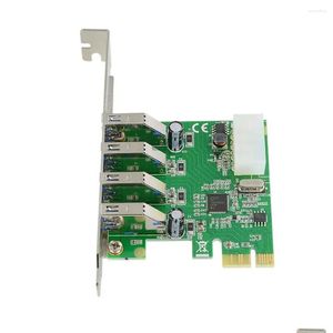 Câbles d'ordinateur Connecteurs S USB 3.0 Carte Pci-E PCI Express Hub 4 ports Tal Connection Drop Delivery Ordinateurs Réseau Accessoire Dhvih