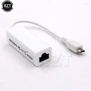 Câbles d'ordinateur Est Micro USB 2.0 5 broches vers Ethernet 10/100 M RJ45 réseau Lan câble adaptateur connecteur de carte pour tablette