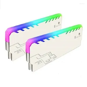 Refroidissements informatiques 2pcs Jonsbo NC-1 Mémoire Gilet de refroidissement Boîtier de dissipateur thermique RGB LED 256 Effet auto-éclairant Radiateur en aluminium pour bureau