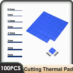 Gdstime – dissipateur thermique conducteur, graisse de plâtre, 10x10mm, 0.5mm, 1mm, 1.5mm, 2mm, 2.5mm, 3mm, 4mm, 5mm, tampon thermique, CPU, Silicone