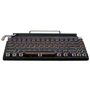 Clavier d'ordinateur rétro machine à écrire Gamer pour ordinateur portable de bureau claviers de jeu WXTB