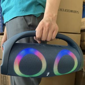 Computer Sers Portable Waterproof 100W High tooth Ser RGB Colorful Light Wireless Subwoofer 360 Stereo Surround TWS FM Boombox 231204