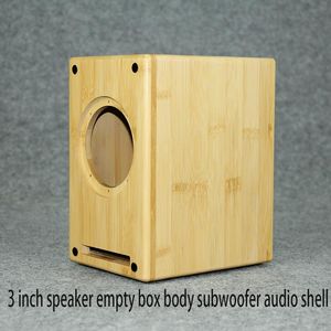 Haut-parleurs d'ordinateur 3 pouces haut-parleur boîte vide en bois massif bricolage coque audio bibliothèque labyrinthe