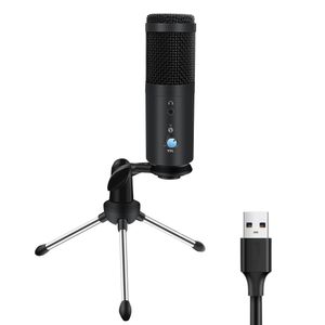 Micrófono Usb D90 para ordenador con adaptador para auriculares, escucha la voz a la vez, micrófono Usb para cantar Asmr, micrófono para Pc, portátil, transmisión en vivo