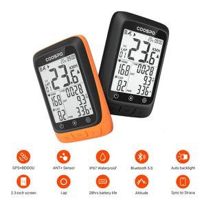 Ordinateurs Coospo BC107 Ordinateur de vélo GPS sans fil Compteur de vélo Compteur de vitesse 2,4 pouces Bluetooth5.0 ANT étanche GPSBDS 230