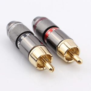 Connecteurs 16pcs Magic Sound Gold RCA Lotus Plug