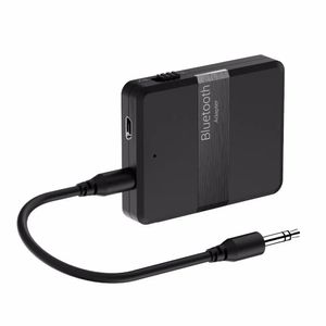 Conectores Bluetooth 4.1 Transmisor de audio Receptor Adaptador de audio de 3,5 mm Aptx Música Estéreo Baja latencia Par 2 a la vez para el hogar Coche