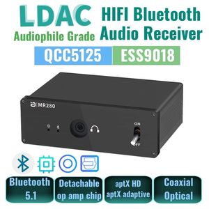Connecteurs Dac Bluetooth 5.1, récepteur Audio, location pour casque d'écoute, adaptateur sans fil Qcc5125 Es9018 Aptx Hd pour stéréo domestique