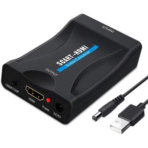 Connecteurs Scart à l'adaptateur HDMI Video Audio Convertisseur Prise en charge HD 720P / 1080P Sortie pour HDTV Monitor Projecteur DVD Player To TV