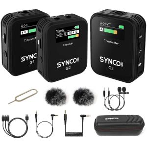 Connecteurs Synco Professional Wireless Microphone pour PC Home Studio Smartphone Téléphone Portable Card Audio