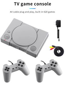 Consoles branchez et jouent à 8 bits PS1 Console de jeu vidéo extérieur NES / FC Classic Two Player Home TV Game Console avec 620 jeux rétro intégrés