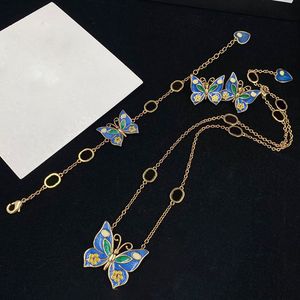 Conspicuo azul mariposa mujeres encanto amarillo flor anillos para señora hoja verde ornamento colgante collares mujer anillo ovalado pulseras