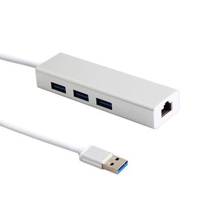 consommer électronique USB 3.0 vers RJ45 Carte Lan Câble adaptateur réseau Gigabit Ethernet avec hub 3 ports pour ordinateur portable Mac-book