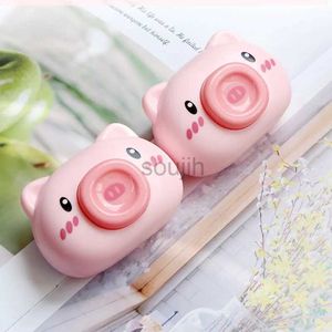 Contacte Lens Accessoires Pink Pig Head Contact Lens Case Cute Cartoon Glasses Basses Lens Container Glasses Case Can As Gift D240426