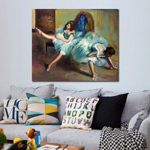Art mural contemporain sur toile Edgar Degas avant le Ballet (détail) danseur de Ballet peint à la main peinture à l'huile décor à la maison