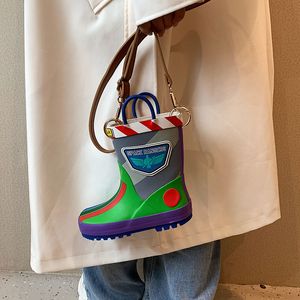 Bolso cruzado de Color en contraste para chicas jóvenes, bolso creativo, bonitos zapatos con forma de bolsos de hombro para mujeres, nuevo bolso pequeño para teléfono
