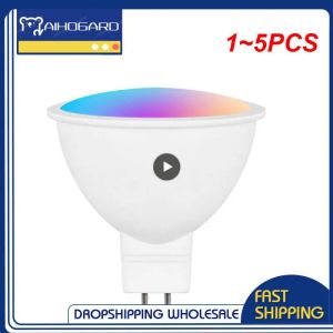 Contrôle 1 ~ 5 pièces Zigbee WIFI ampoule intelligente à intensité variable GU10 MR16 RGB C + W lumière LED prise en charge Alexa Assistant commande vocale projecteur à bulles intelligent