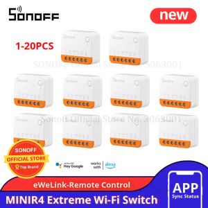 Contrôle 120pcs Sonoff mini R4 Module WiFi Switch Smart WiFi 2 voies Switch Home Smart Works R5 Smate Wireless Control Alexa Google Home
