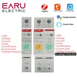 Contrôle 1P 2P Tuya App Zigbee WiFi Smart Energy Power Consommation KWH METER CIRCUITER TIME RELAY RELAY