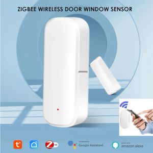 CONTRÔLE 2023 NOUVEAU 2,4 GHz Tuya Smart Zigbee Door Window Contact Contact Contor Home Home Wireless Door Detectors application Open / Fermer Alarm à distance