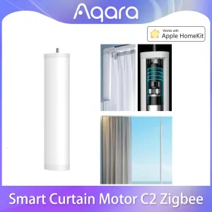 Contrôle Aqara Smart Curtain Motor C2 Zigbee Electric Track Track Automatic Track High Torque Motor Remote Controly With Apple Homekit