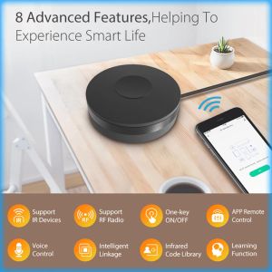 Contrôle AUBESS WiFi IR RF télécommande 315/433 MHz universelle pour tous les climatiseurs TV LG Tuya Smart Life App Via Alexa commande vocale