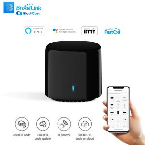 Contrôlez BroadLink BestCon RM4C Mini Smart WiFi IR Remote, minuterie, TV, décodeurs, AC, ventilateur IR, etc. Contrôleur d'appareils ménagers Alexa