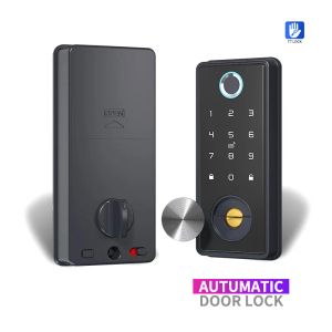 Contrôle Fechadura Eletronic Smart Door Lock Deadbolt Digital TT Lock App Finger-Finger WiFi Keyless Entry Keypad Verrures électroniques