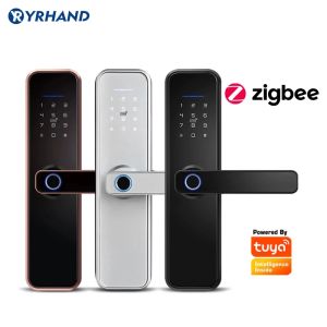 Contrôle Fechadura Zigbee Zemismart Biométrique Biométrique Locker Entrée sans clé application Home Unlock Digital Intelligent Lock Smart Door Lock