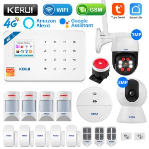 Contrôle Kerui GSM Système d'alarme 4G Central Alarm Smart Life App Pet Friendly Motion Sensor Detector Controly