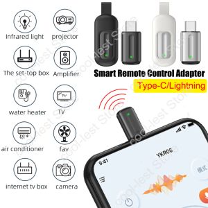 Contrôle de nouveaux appareils IR Appliances sans fil Adaptateur à distance de commande Smart Contrôle Téléphone mobile Émetteur infrarouge pour iPhone / Typec