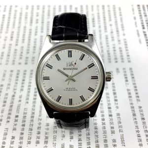 Control Original Stock Shanghai Brand 7120 Manual Mechanical Watch, Set with Words