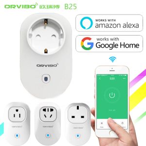 Contrôle Orvibo prise WiFi intelligente prise de courant de synchronisation fonctionne avec Alexa Google Home Smartphone APP contrôle domotique intelligente B25
