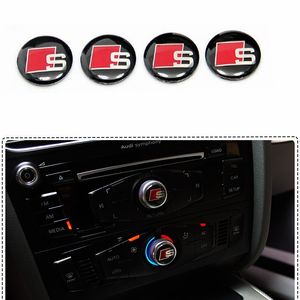 Perillas del panel de control pegatinas decorativas S Line Sline Logo Badge pegatina interior reacondicionar el etiquetado especial destacado para Audi
