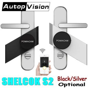 Contrôle Silver / Black Sherlock S3 Smart Stick Lock Electronic Door Lock Bluetooth Wireless Eletronic Door Lock Contrôle de l'application Smart Phone